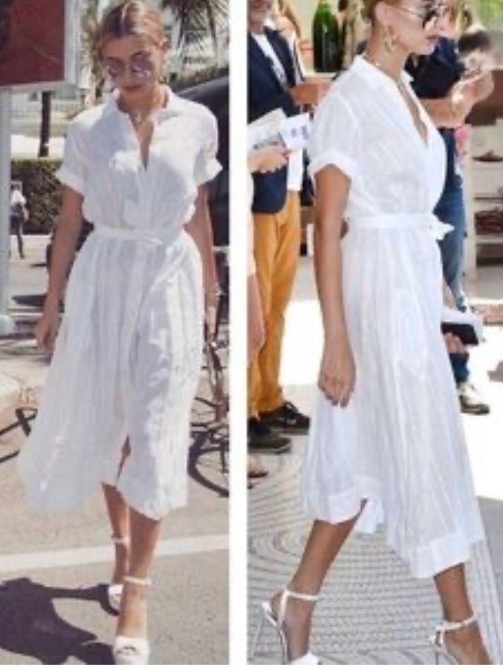 Lisa Marie fernandez Dress Womens Sz Small linen Cotton blend White belted